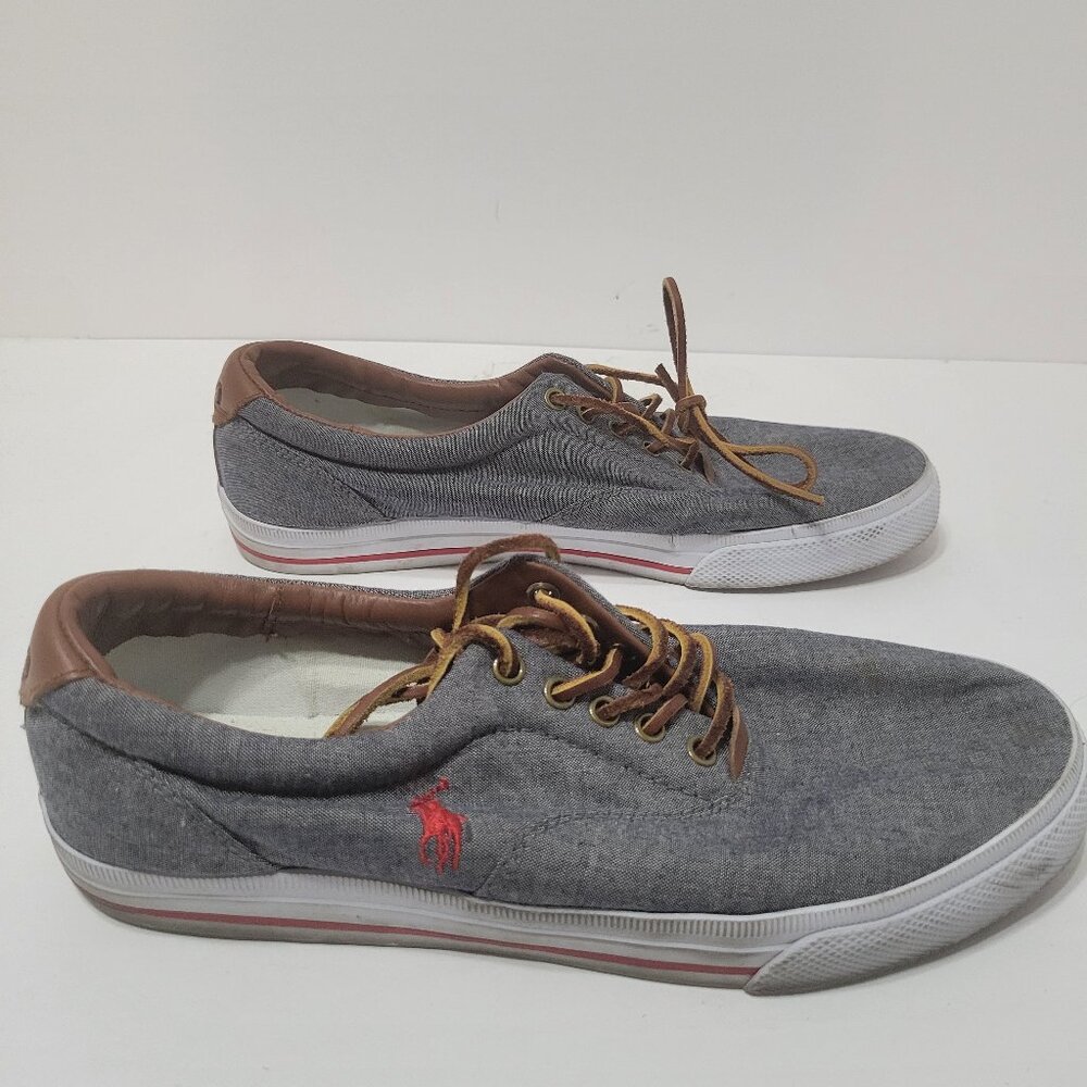 Ralph Lauren Polo Vaughn Gray Sneaker Shoes - Mens 11
